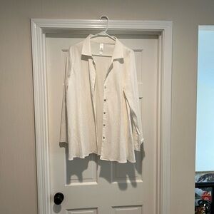 MarlaWynne Cream Button-Up Blouse